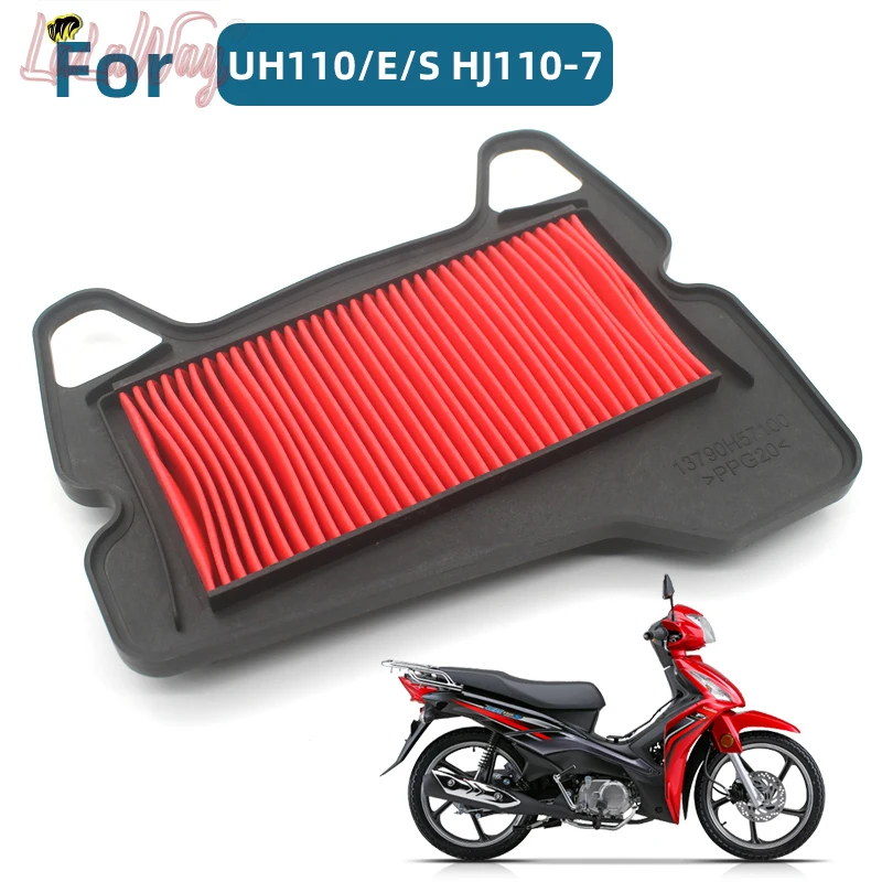 

2piece Motorcycle Air Filter Motor Bike Intake Cleaner For SUZUKI Haojie UH110/E/S HJ110-7