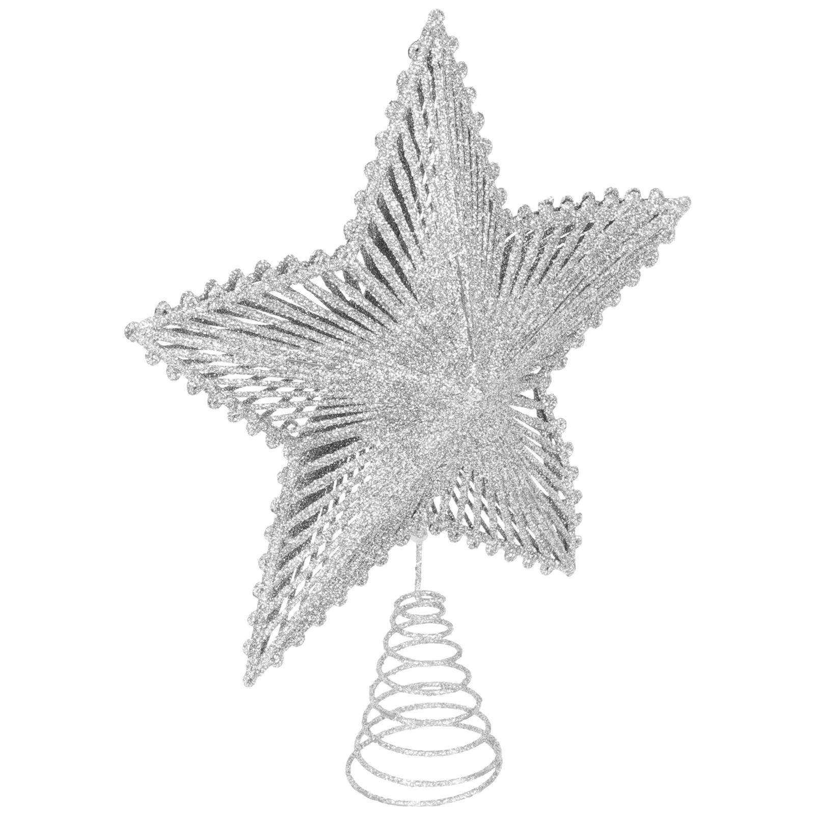 

Festive Glitter Powder Tree Topper Christmas Star Xmas Treetop Ornament for Holiday Home Decoration Family Activity