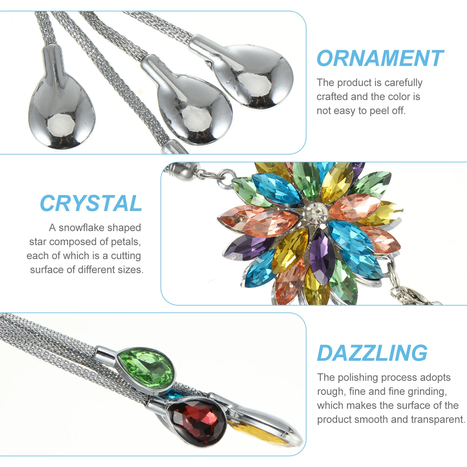 

1Pcs Crystal Camellia Car Hanging Decoration Unique Durable Rearview Mirror Pendant Stylish Auto Ornament Car Hanging Decoration