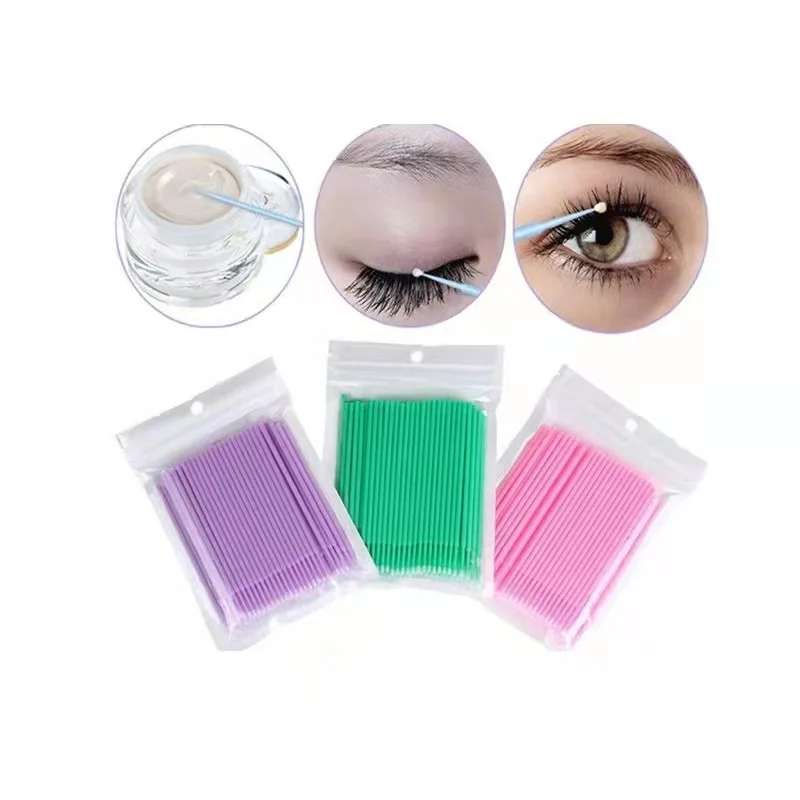 5/500Pcs Disposable MicroBrush Eyelashes Extension Individual Lash Removing Swab Micro Brush For Eyelash Extension Tools Hot