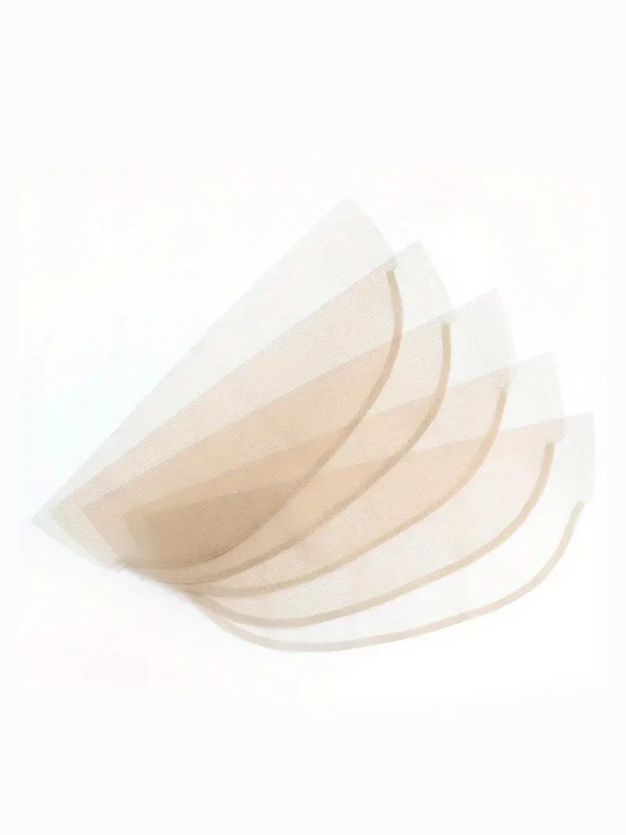 Filet de dentelle suisse marron clair, 2/4/6/8/10 pièces, pour la fabrication de perruques et bonnets de perruque, matériel de perruques en dentelle ou filet pour cheveux avec fermeture en dentelle
