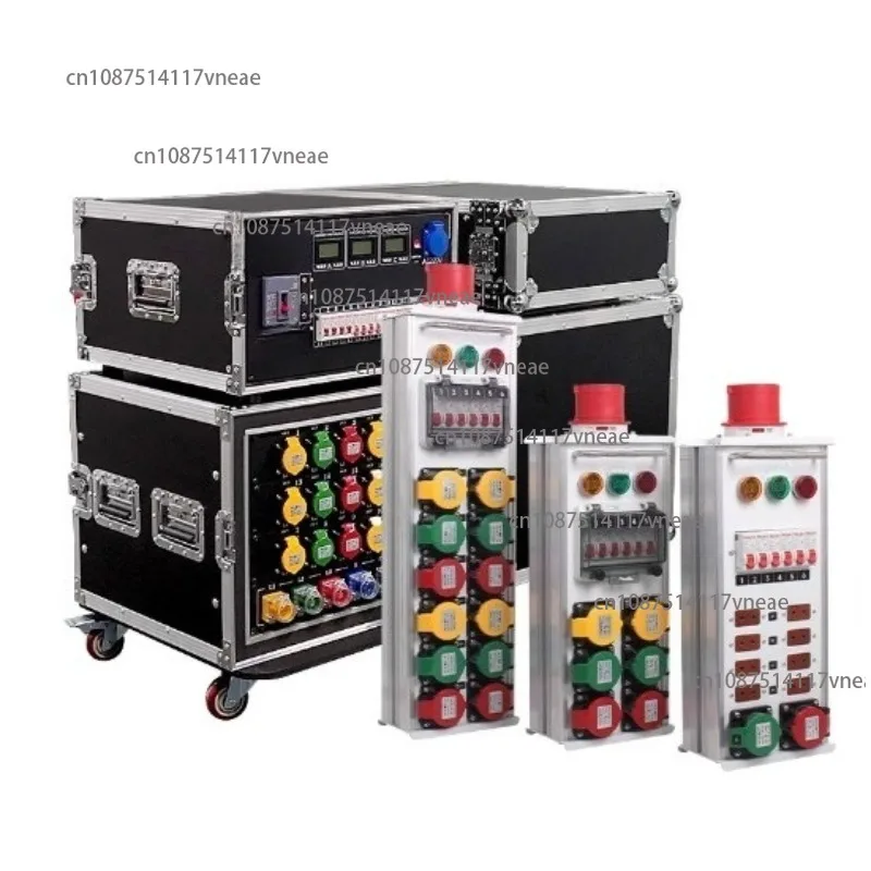 6-way Small Electrical Box, 16A Socket Box,  Portable Large Screen LED Screen Power Box, Controller, Stage Distribution Box