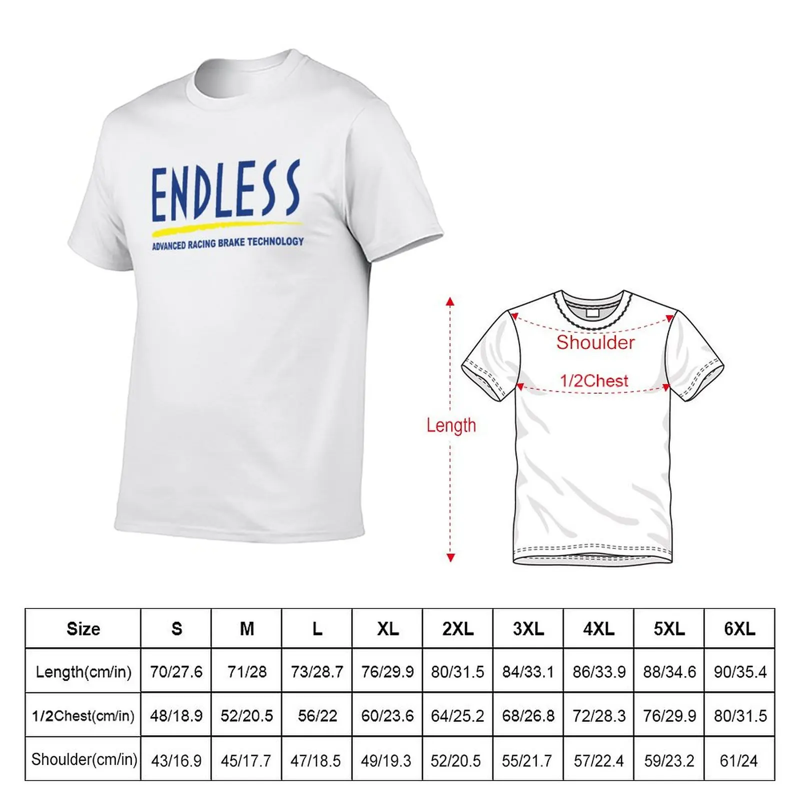 ENDLESS T-Shirt Basic Solid Tee for Daily Use