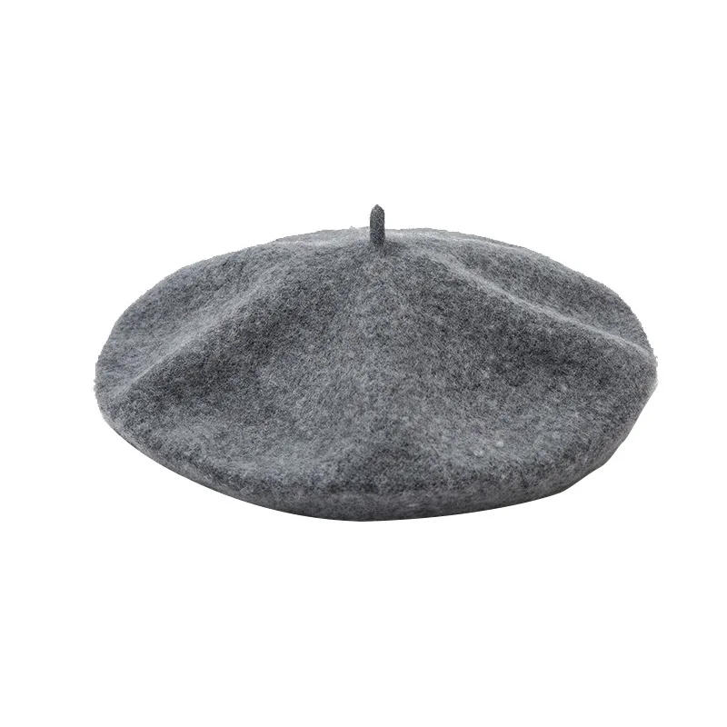 Czapka zimowa damska czapka malarz z dzianiny Beret z dyni kobieta Boina jednolity kolor Casual Vintage czarny czerwony