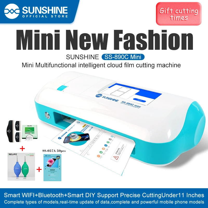 

SUNSHINE SS-890C MINI DIY Film Cutting Machine Intelligent WIFi+Bluetooth Cloud Database Smart Phone Hydrogel Film Cutting Tool