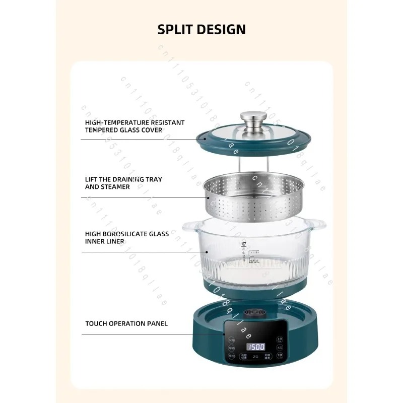3L Rice Soup Separation Lifting Electric Hot Pot Sugar-controlled Rice Cooker Household Health Pot