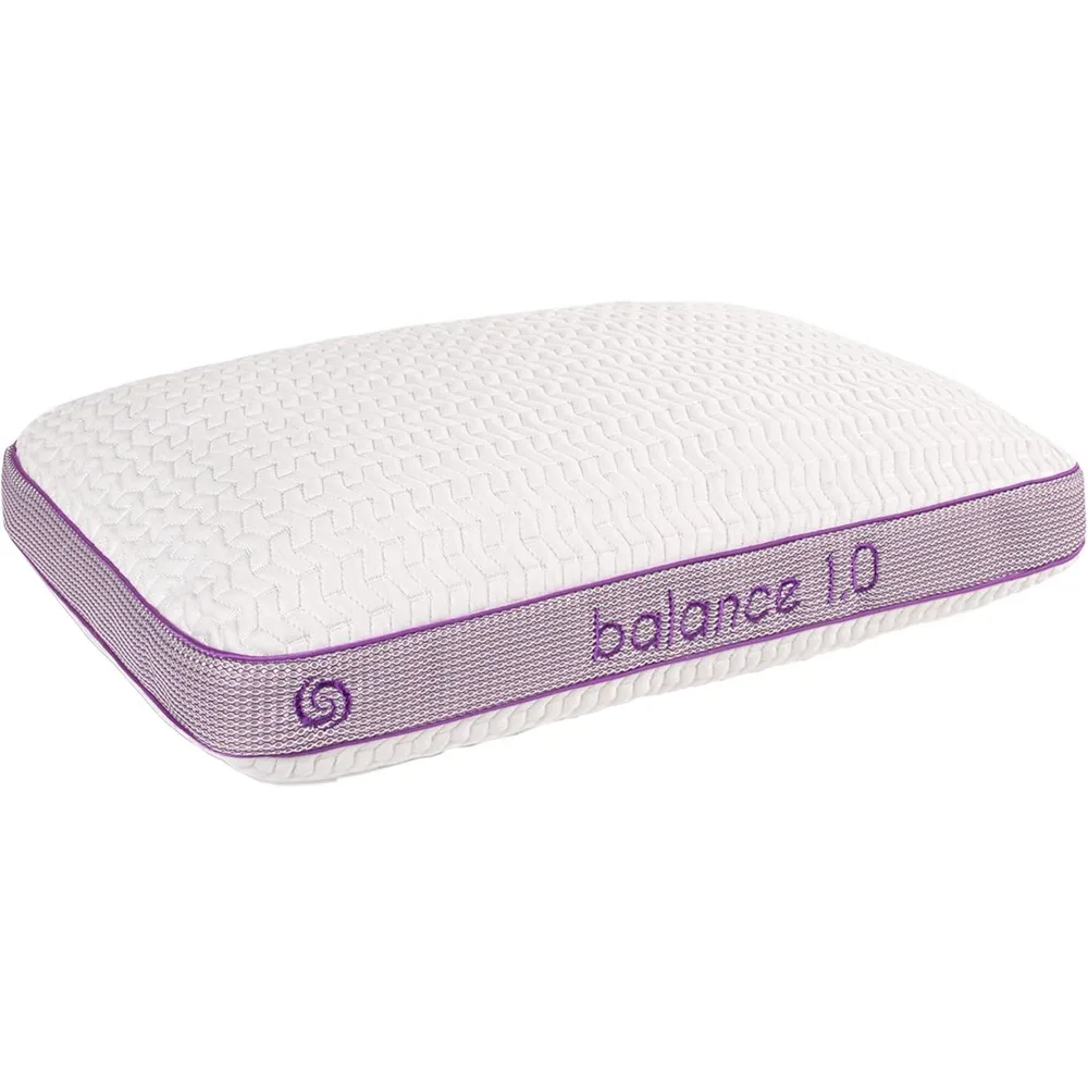 Balance Performance Pillow Size 1.0  Moisture Wicking Bed Pillows for All Sleep Positions Medium Firmness Washable Cover