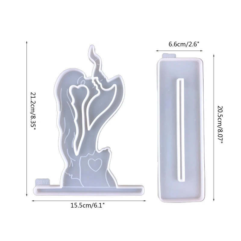 Abstract Statue Silicone Mold Couple Silicone Mold Romantic Art Sculptures Living Room Decoration