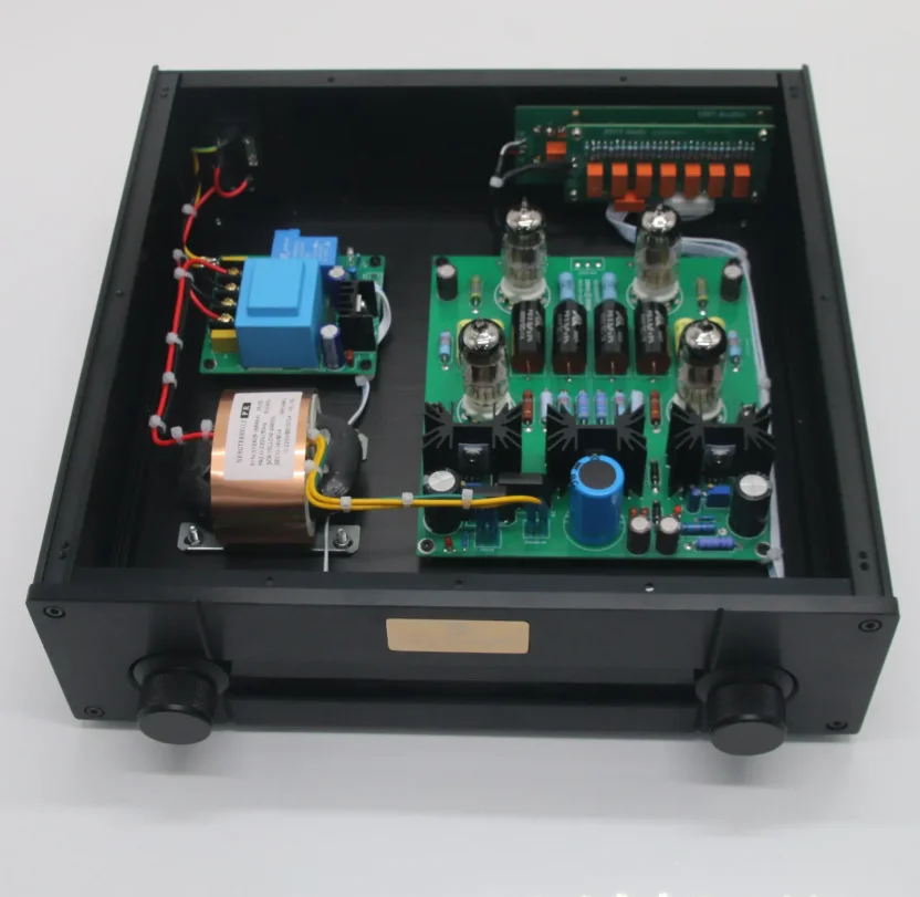 HiFi-Upgrade-Vorverstärker mit Fernbedienung und Lautstärkeregelung, 12AU7 / ECC82 Röhren-Stereo-Vorverstärker basierend auf CARY-SLP90 Vorverstärker-Schaltung – Detail 9