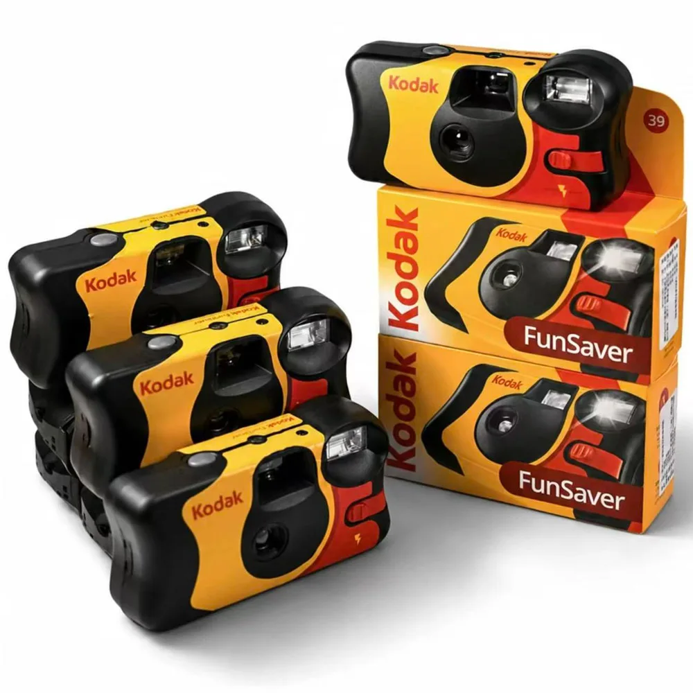 Kodak 35mm with Flash Waterproof HD Power 27/39 Exposures FunSaver in Stock Disposable Single Use Point-and-Point Film Camera