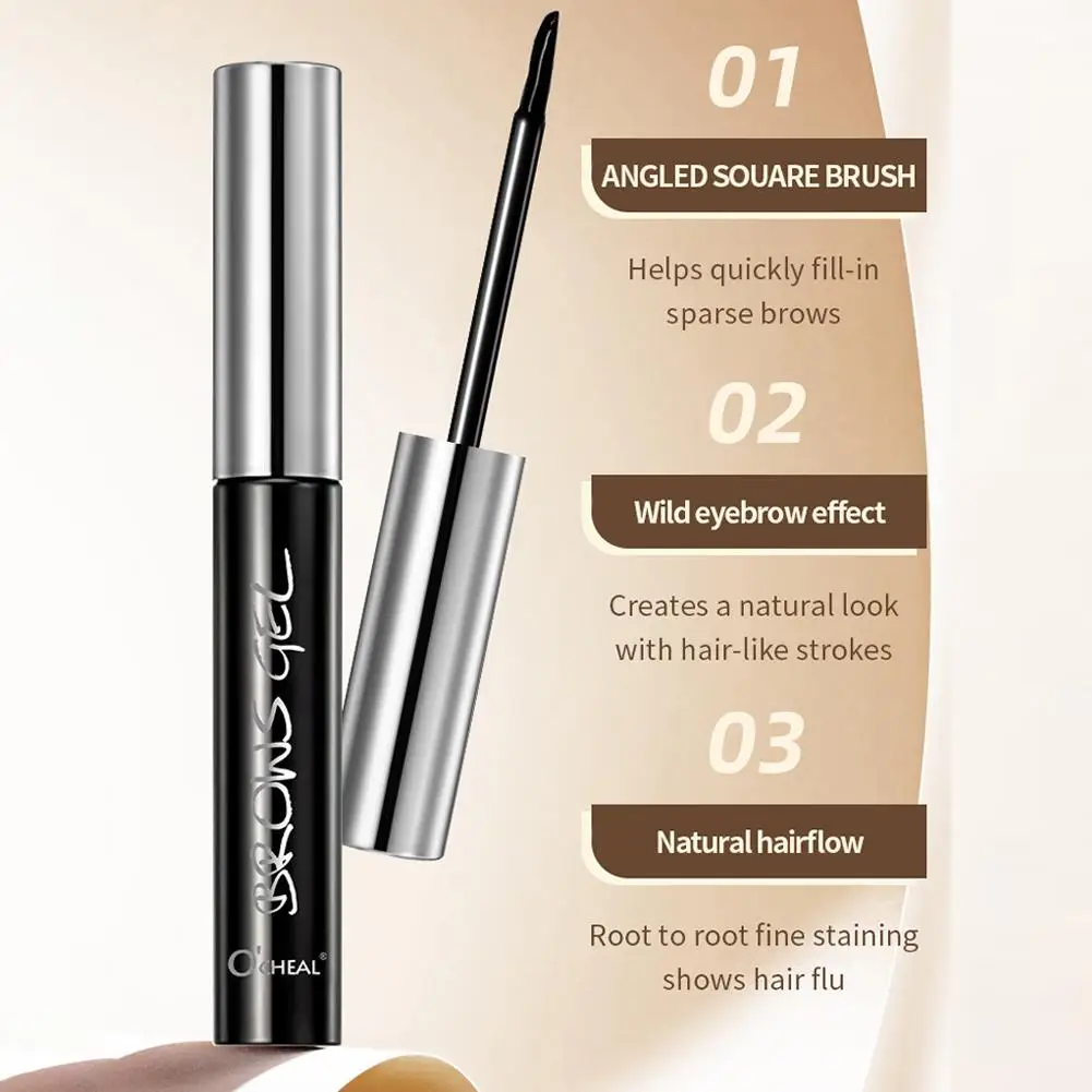 Peel Off Eyebrow Gel Tattoo Tint กึ่งถาวร Eyebrow Gel กันน้ํายาวนานสีดําสีน้ําตาล 3D มาสคาร่าเซรั่ม