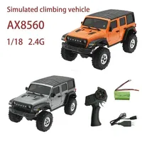 Waterproof Rc Car Full Proportional Rock Crawler Led 2.4g Ax8560 1/18 Rtr Light Off-Road Climbing Truck Vehicles Models Toy Gift