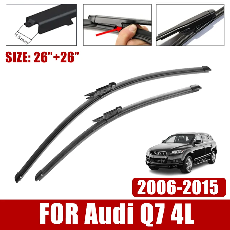 

Car Wiper Blade For Audi Q7 4L 2006~2015 2009 2010 2011 2012 2013 Front Rubber Windscreen Windshield Wipers Auto Accessories