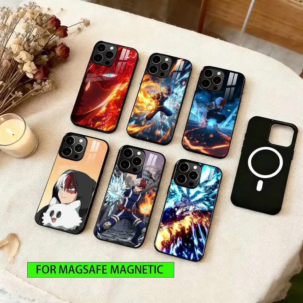 

Shoto Todoroki Phone Case Magnetic with Magsafe Wireless Charging For iPhone17,16,15,14,13,12,11 Plus,Pro