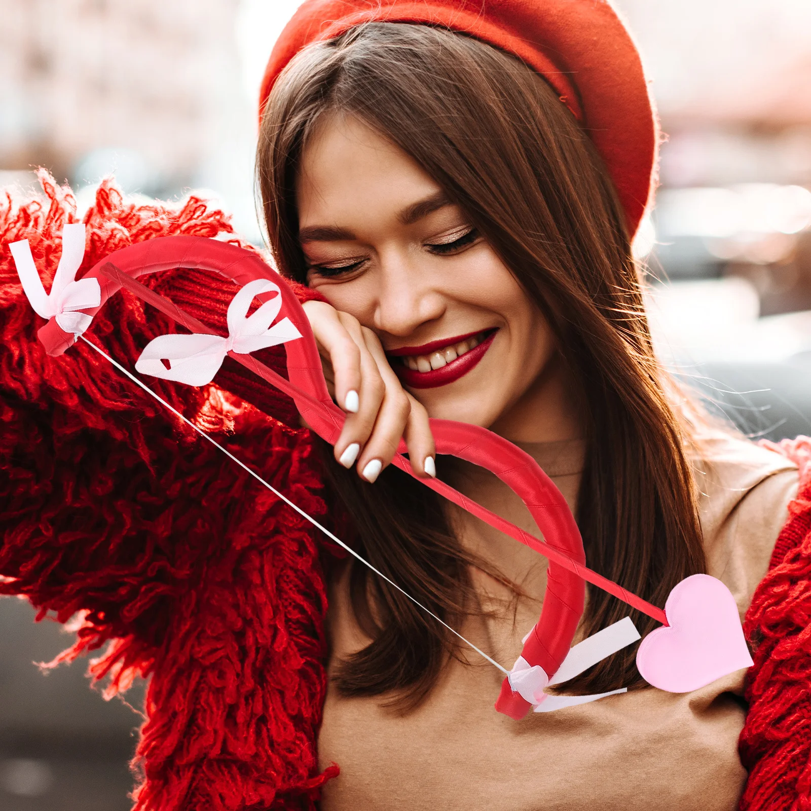 

1Set Cupid Bow Arrow Valentine Cosplay Accessory Great Design Romantic Party Supplies Headwear Gift Headband Cupid Costume Prop