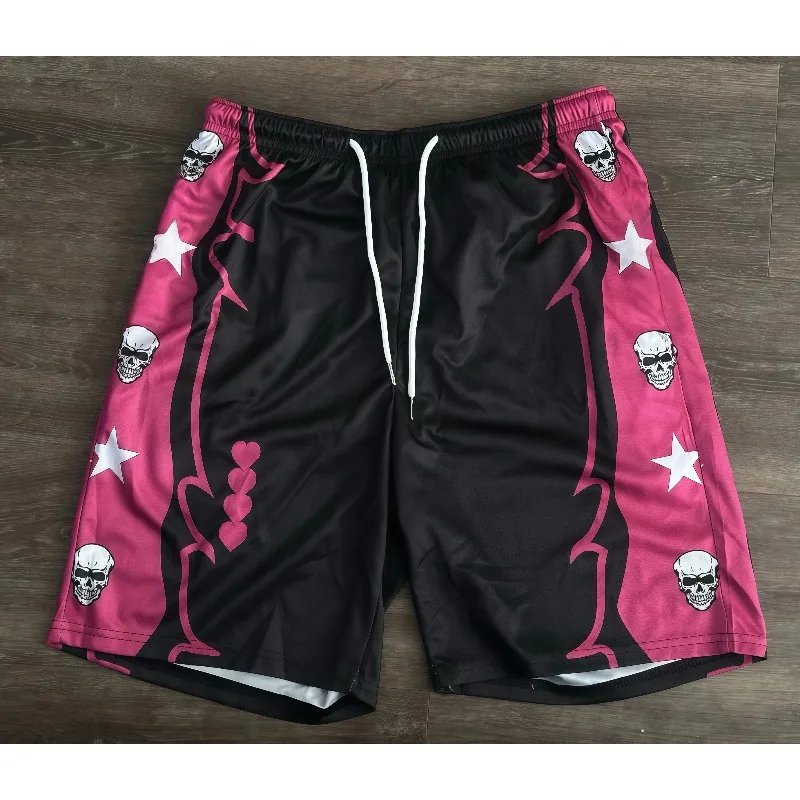 Men's and Women's Sports Shorts, Letter-printed Shorts, Training Jogging Shorts, Boxing Sports Mesh Shorts, Beach Shorts - view 2