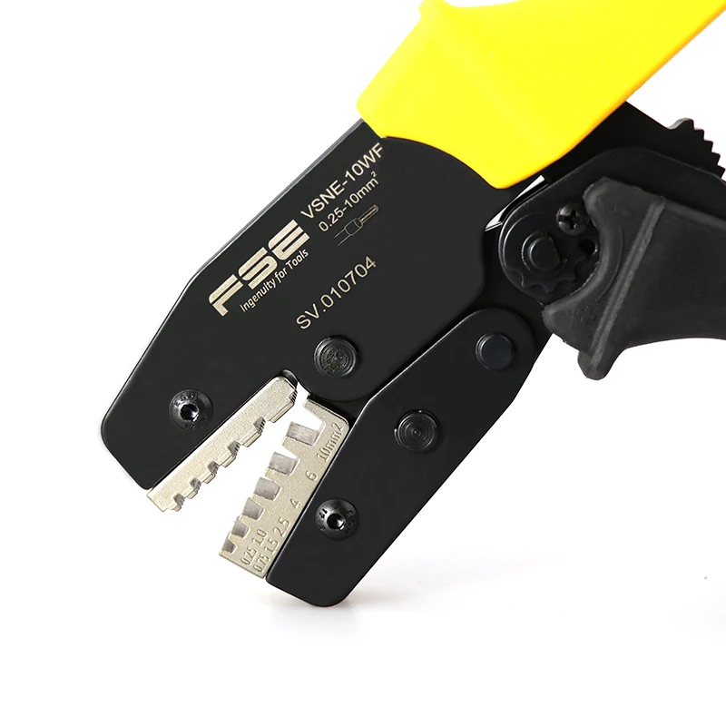 FSE العقص أداة كابل القاطع المكشكش 0.25-10 مللي متر 23-7AWG كماشة أدوات تجعيد ذو طيات سلك تجعيد معزول وغير معزول الطويق