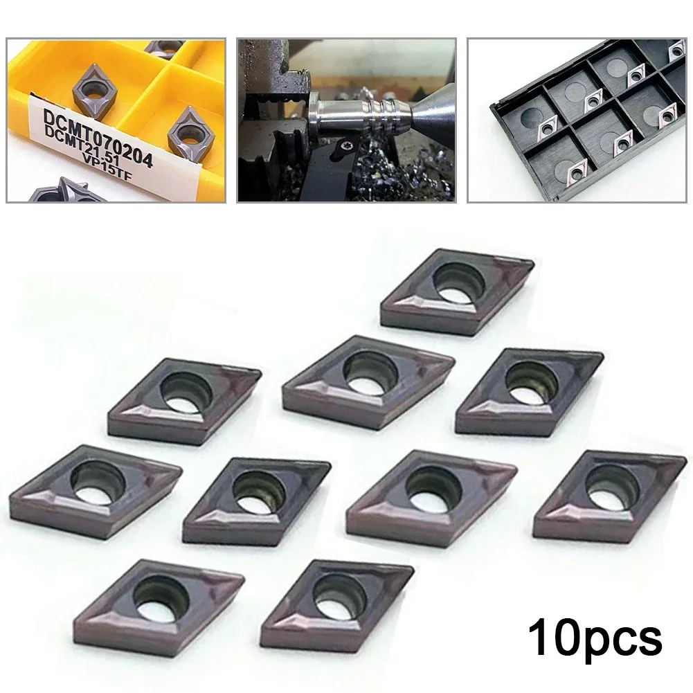 Set Carbide Inserts Industrial 10PCS Accessories Tool Holder VP15TF For Lathe Turning Metalworking Supplies Parts