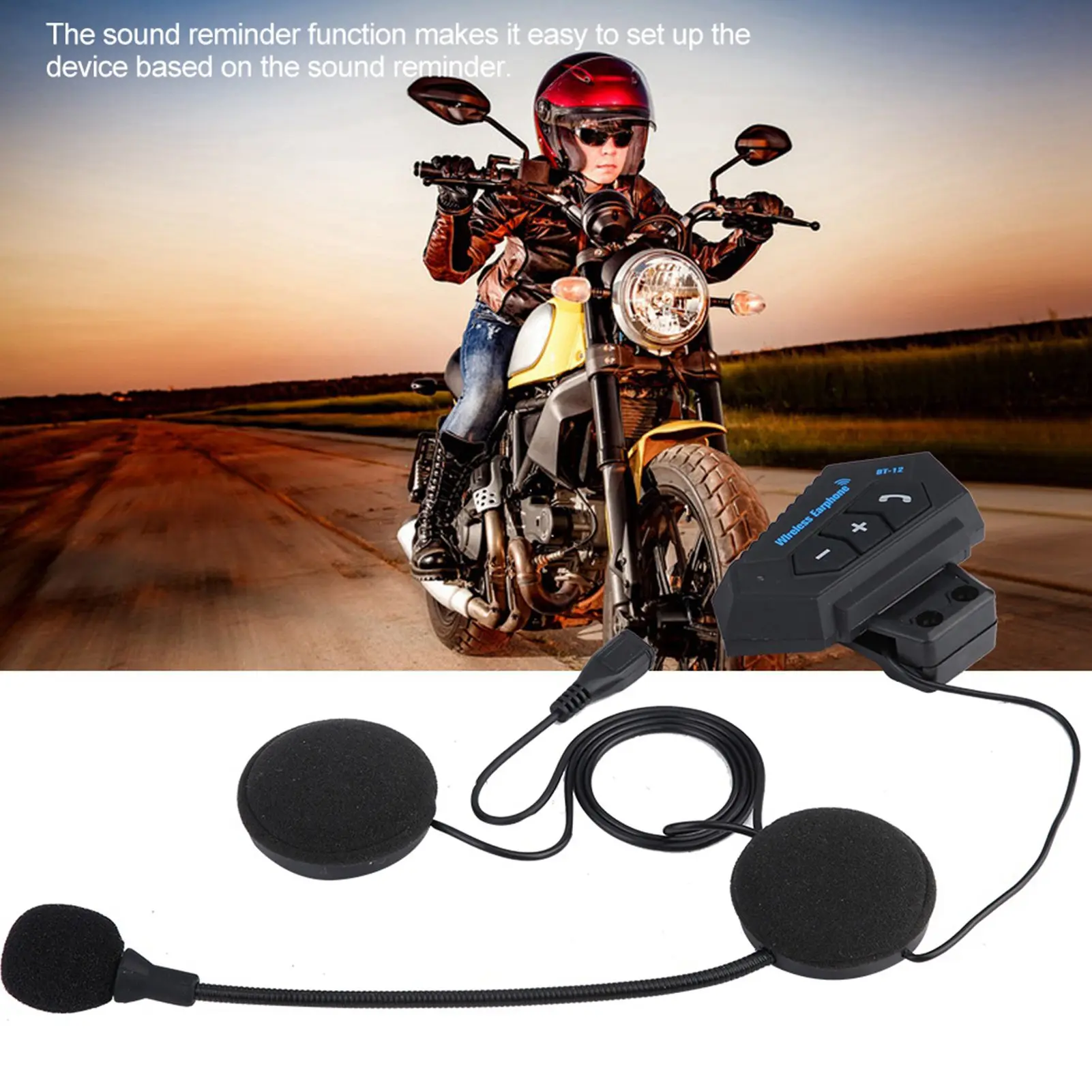 Helmet BT Headset 1 Pair Motorcycle Helmet BT Headset Headphone Speakers Support Handsfree Calling