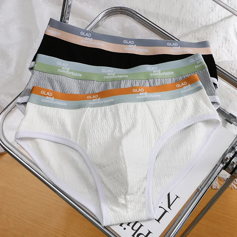 Solid Color Men's Triangle Underwear Cotton Triangle Underwear Breathable Thin Style Mens Sexy Underwear Wholesale