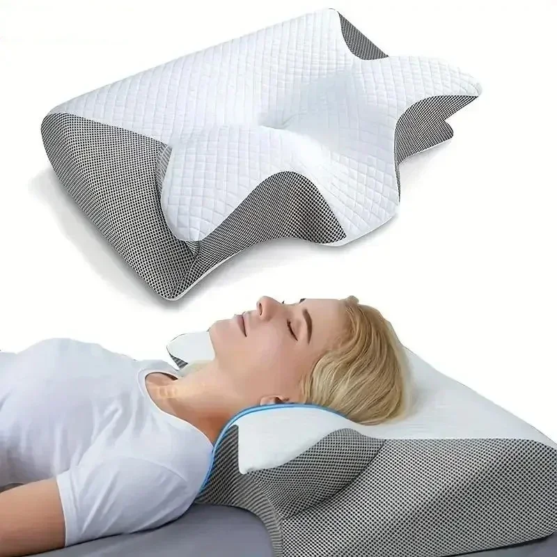 New Contour Memory Foam Cervical Pillow Ergonomic Orthopedic Neck Pain Pillow for Side Back Stomach Sleeper Remedial Pillows