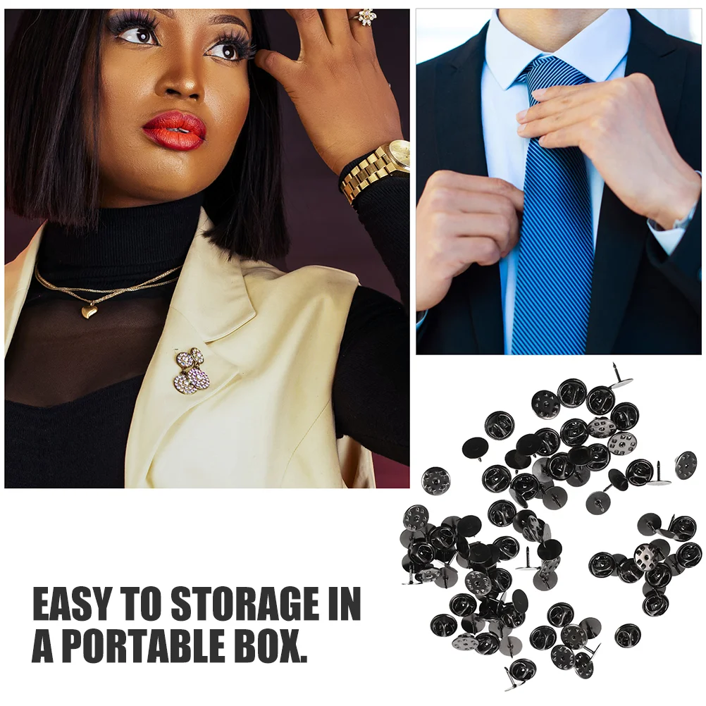 50 set di accessori per cappelli in oro rosa, fermagli per fermacravatta, distintivi, bavero, gioielli, forniture artigianali, frizione