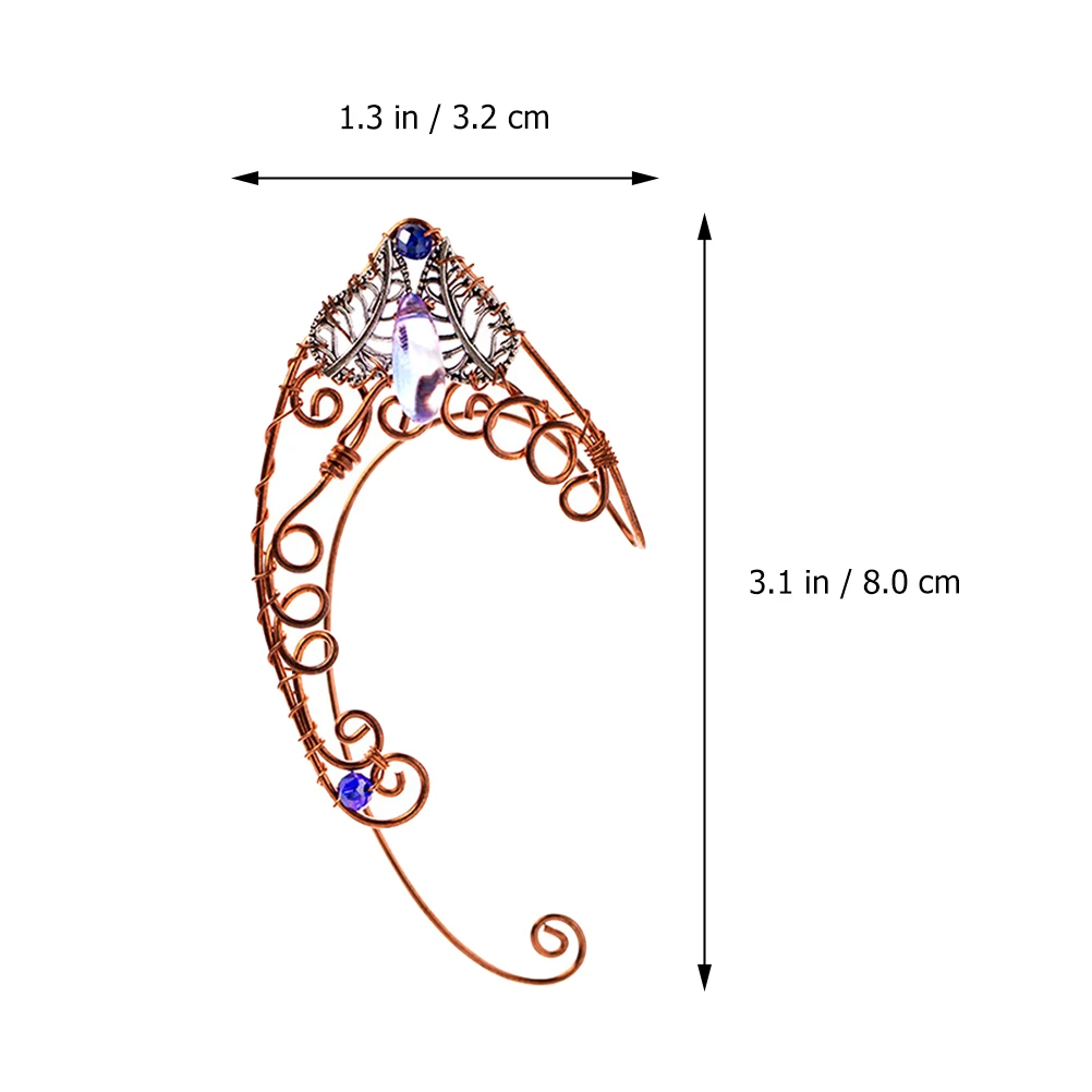 

Vintage Ear Cuffs Wing Shape Elves Design Fashionable Eye-catching Women Girls Dainty Clip On Jewelry for Wedding Party Holiday