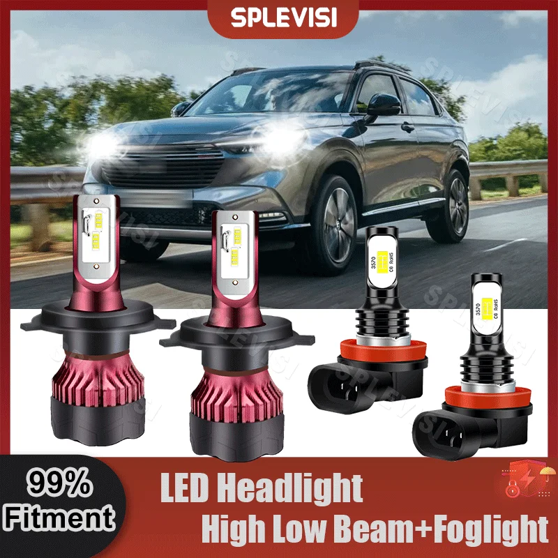 Superior CSP Chips LED Headlight Bulbs High Low Beam Foglamp Combo Set For Honda HR-V 2016 2017 2018 9V-36V 270W Replace Light