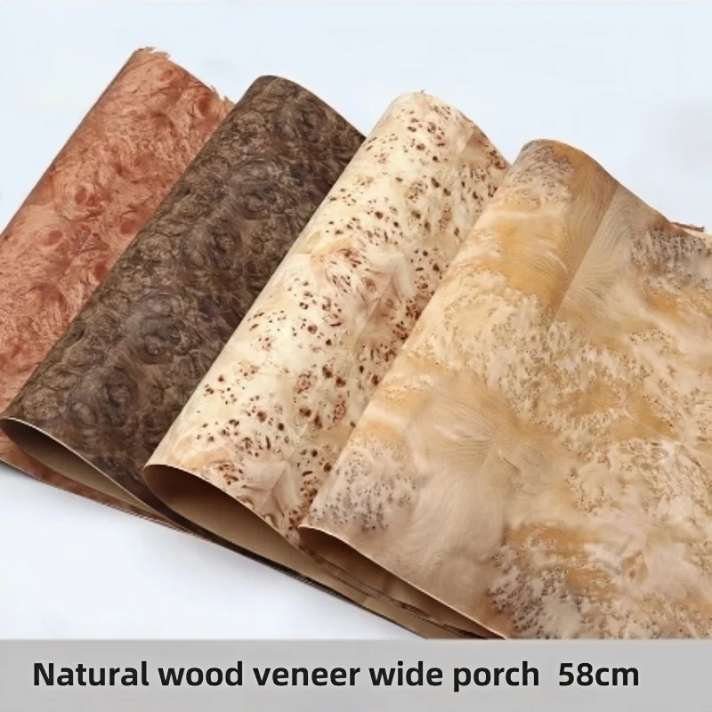 

L:250*58cm T:0.3mm Natural tree tumor solid wood veneer wide fir black walnut decoration furniture interior veneer Panels