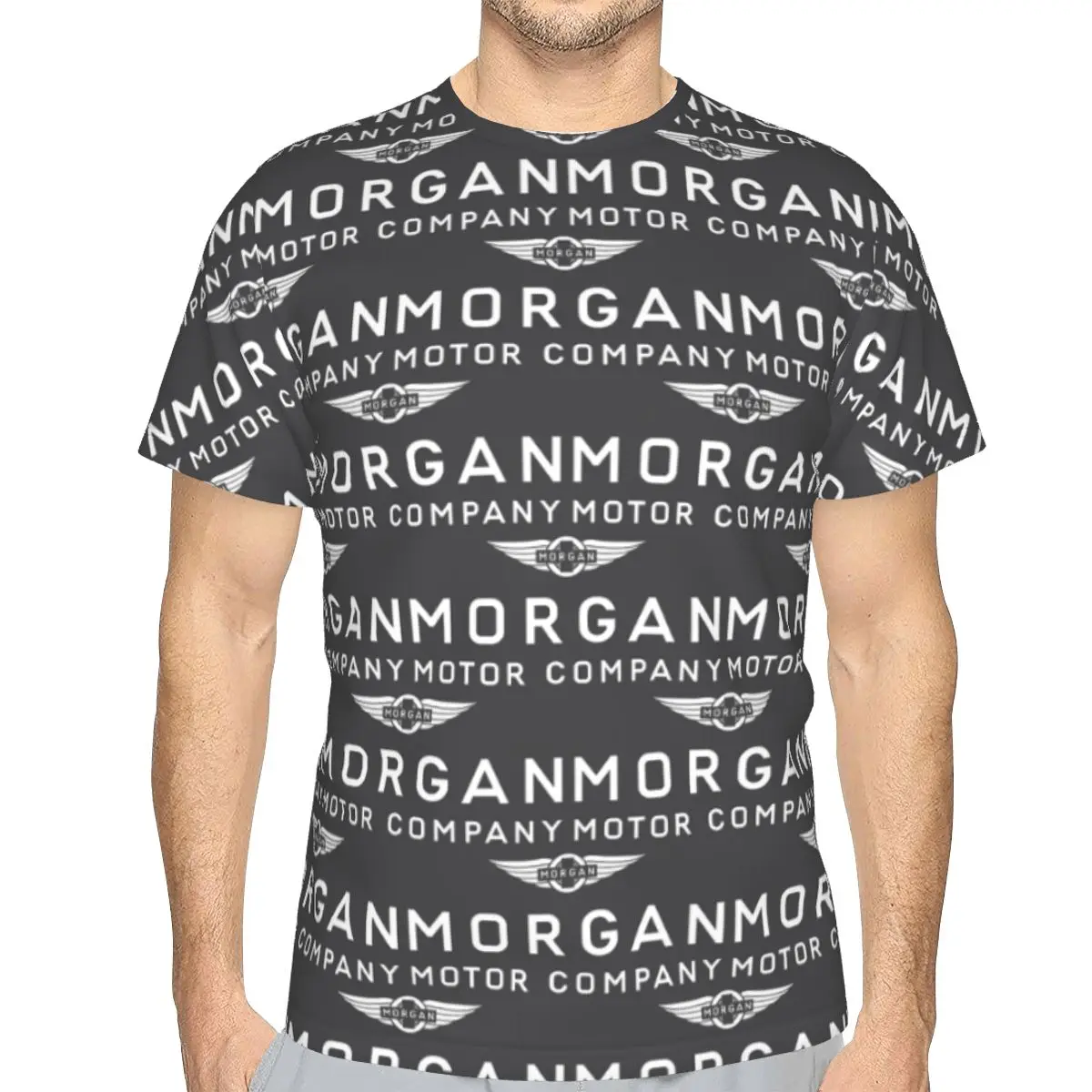 Morgan Motor Car Company 100% Cotton T-Shirt Men'sClassic T Shirts Men Crew Neck Short Sleeve