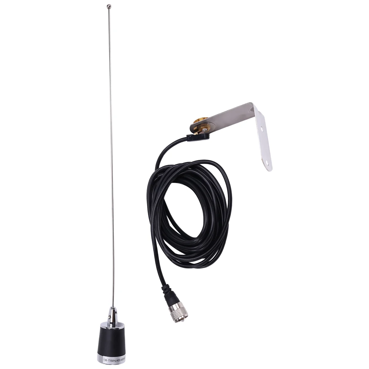 

A70R-Car NMO Antenna VHF UHF 144/430MHz Dual Band High Gain Antenna with RG58 Feeder Cable Car Intercom Antenna