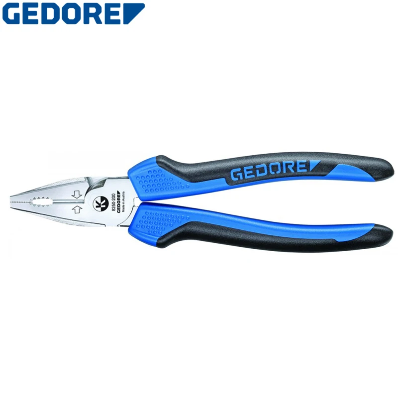 Gedore 8250-180 JC Labor-saving Wire Pliers Induction Hardened Precision Cutting Edge Hardness 62-64 HRC Convenient And Fast