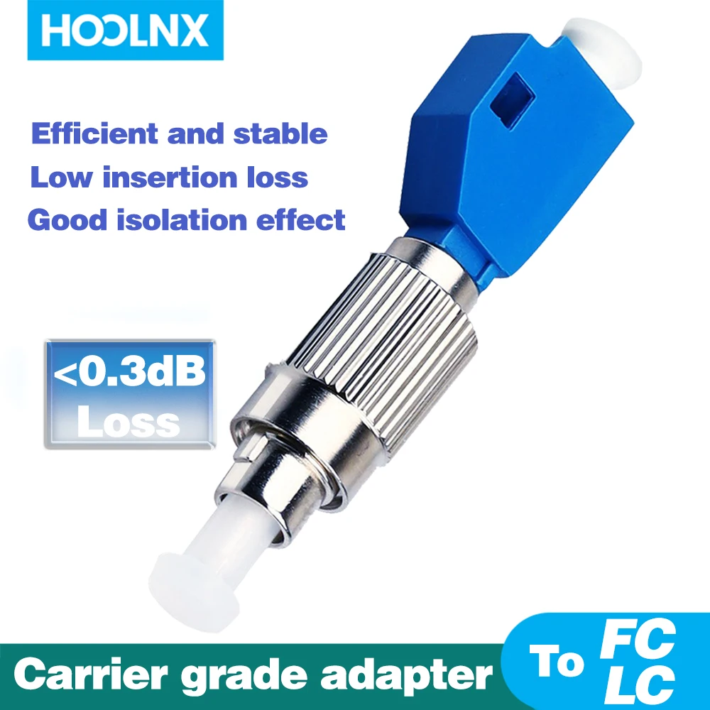 Adaptador de fibra óptica HOOLNX monomodo 9/125um FC macho a LC hembra FC-LC (macho-hembra) adaptador híbrido de fibra