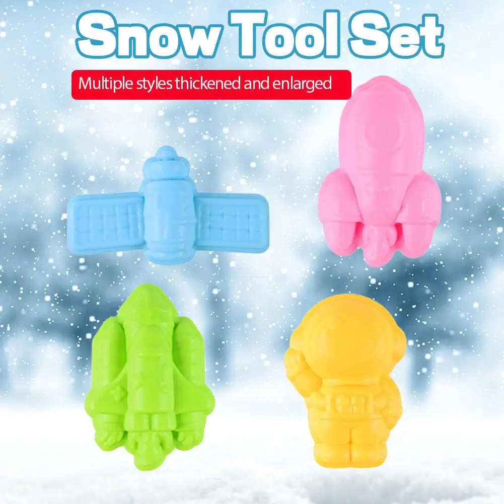 كرة الثلج/صانع كرات الأرز كليب لطيف الطائرات رائد الفضاء شكل كليب ملقط للخارجية الرمال كرة الثلج قالب اللعب مكافحة الرياضة إلى D5d2