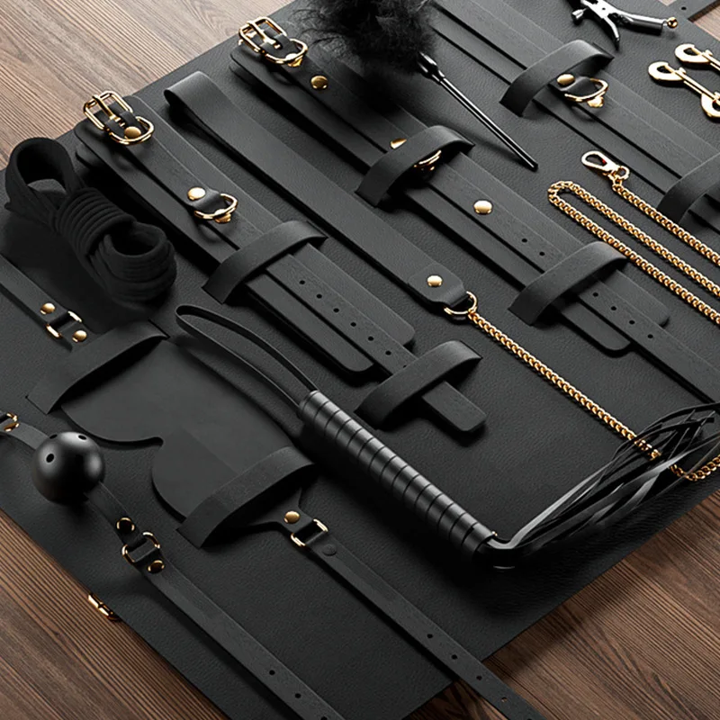 Sac de rangement haut de gamme SM 13, ensemble combiné, jouets de jeu fétichiste d'initiation pour couples, PU, ​​bondage adulte_voghion.com