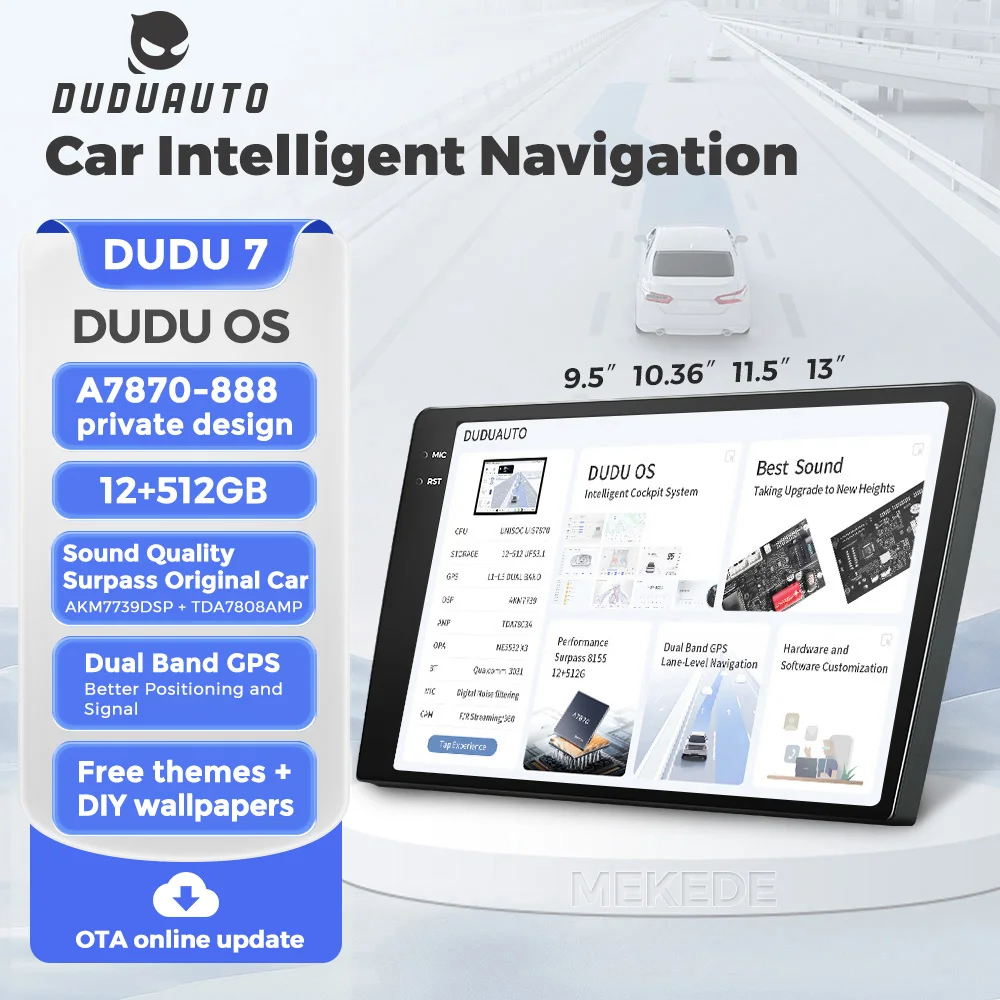 DUDU7 7870 12 + 512G API32 Android 13 Evrensel Araba Radyo Multimedya Video Oynatıcı GPS Navigasyon Autoradio Carplay Ses Kafa Ünitesi