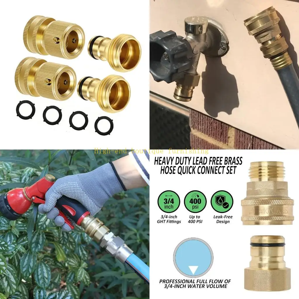 

L9NB 4 шт. твердые латуни быстро соединяют фитинги для системы орошения сада