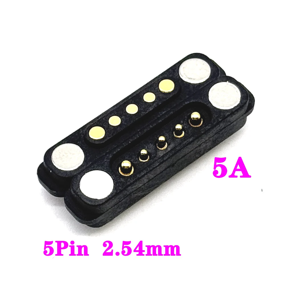 5A 4P wasserdichter DC magnetischer Pogo-Pin-Stecker 36V Pogopin männlich weiblich mit Ohren federbelastete DC-Steckdose