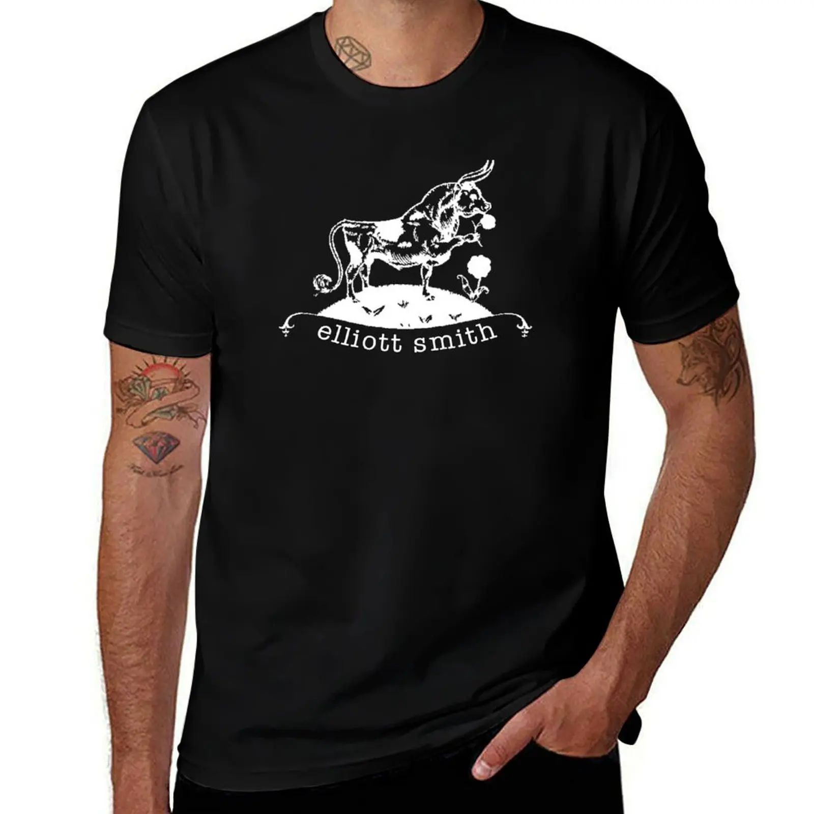 Elliott Smith Bull T-Shirt Big and Tall Short Sleeve Tee