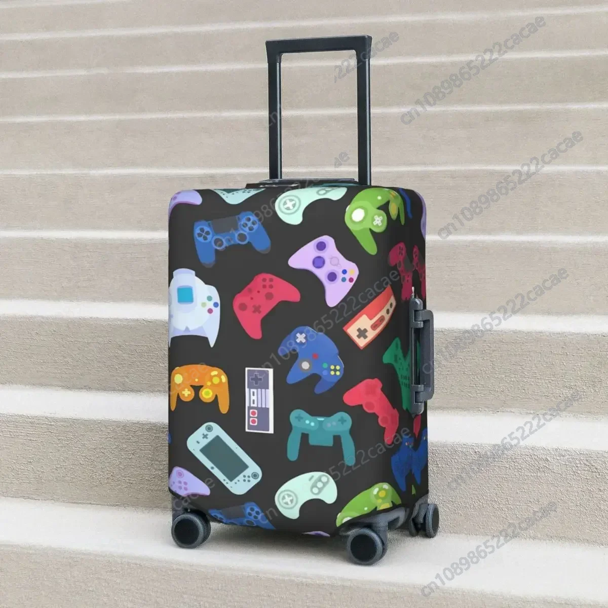 Video Game Suitcase Cover Fun Gaming Gifts Business Flight Elastic Luggage Case Protector