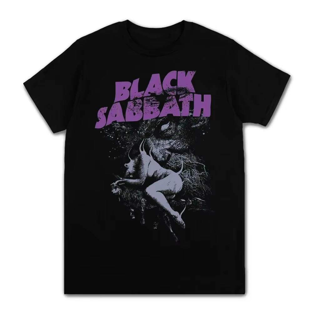 2026 Summer Black Sabbath T-Shirt Men Women Vintage Retro Rock Band Graphic Tee Oversized Streetwear Cotton Casual Short Sleeve