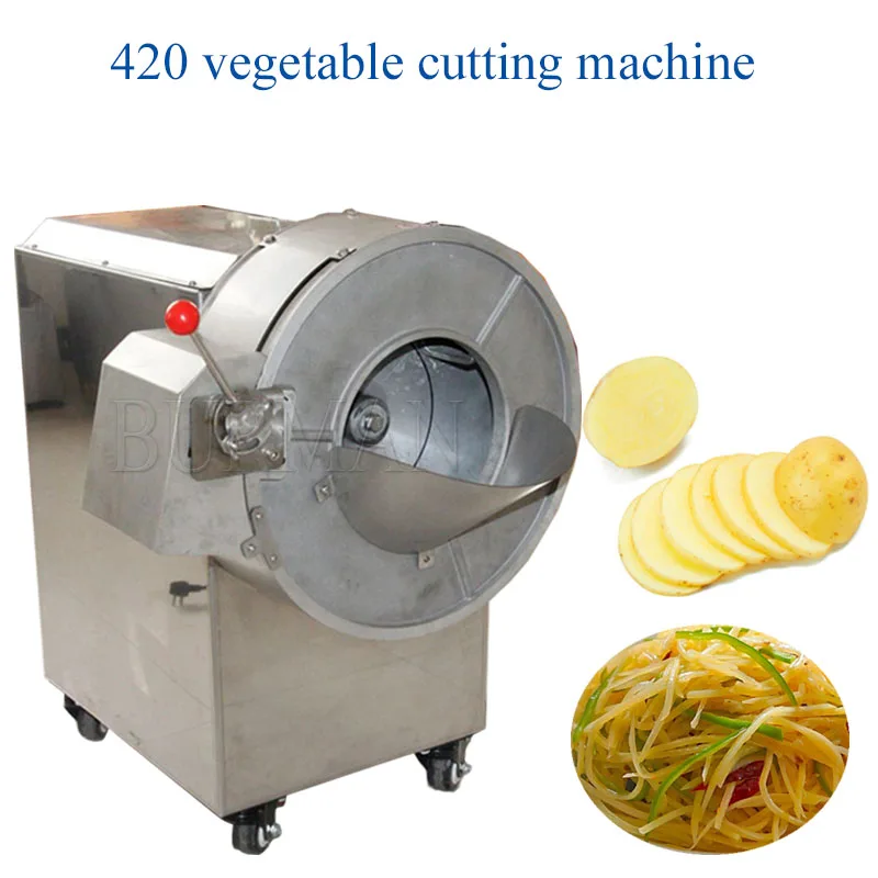 2023 Electric Potato Carrot Ginger Slicer Shred Vegetable Cutter Multi-function Automatic Commercial   220V 1500W