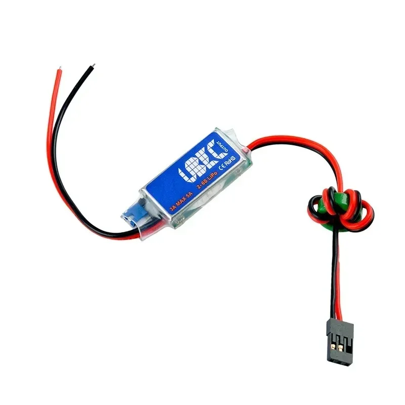 Modelo de avión Ubec 3a 5v/6v, interruptor antiinterferencias completo ajustable, fuente de alimentación 2-6s, módulo de reducción de voltaje Bec