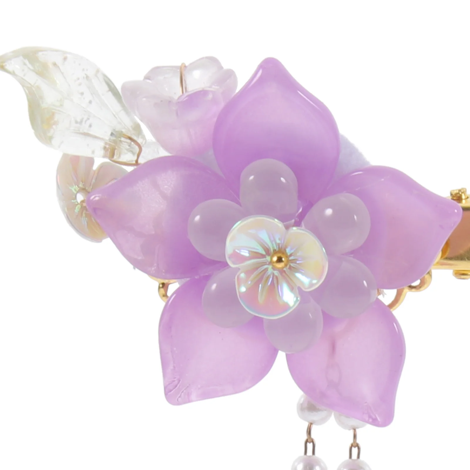 

2Pcs Exquisite Flower Hairpins Pearl Tassel Hair Clips Ideal Girls Hairstyling Party Accessories Flower Hair Clips