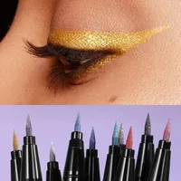 Shimmer Eyeliner Pen Purple Metallic Color Liquid Eyeliner Ultra-fine Eye Liner Waterproof Long-wearing Quick Dry Eyes Makeup