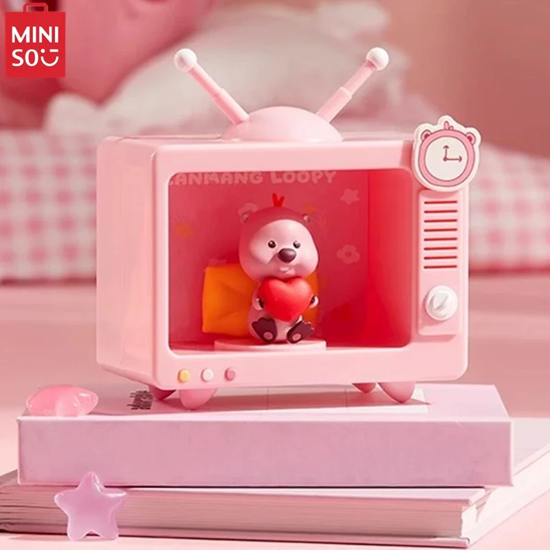 MINISO LOOPY Series LED Night Light Sleeping Doll Model Atmosphere Decoration Soft  USB Rechargeable Birthday Gift Toy