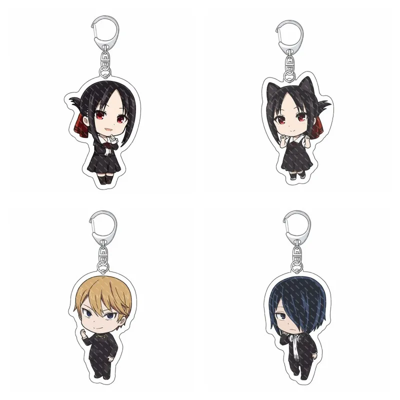 Kaguya-sama Love Is War Anime Figures Shinomiya Kaguya Cosplay Acrylic Keychains Cute Bag Keyring Fasn Birthday Gifts 6CM