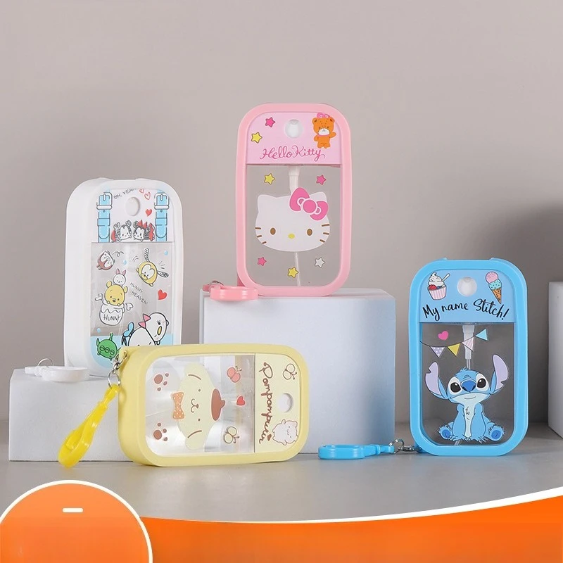 

Miniso new cartoon 50ml card perfume spray bottle plastic hydration portable card disinfectant spray bottle