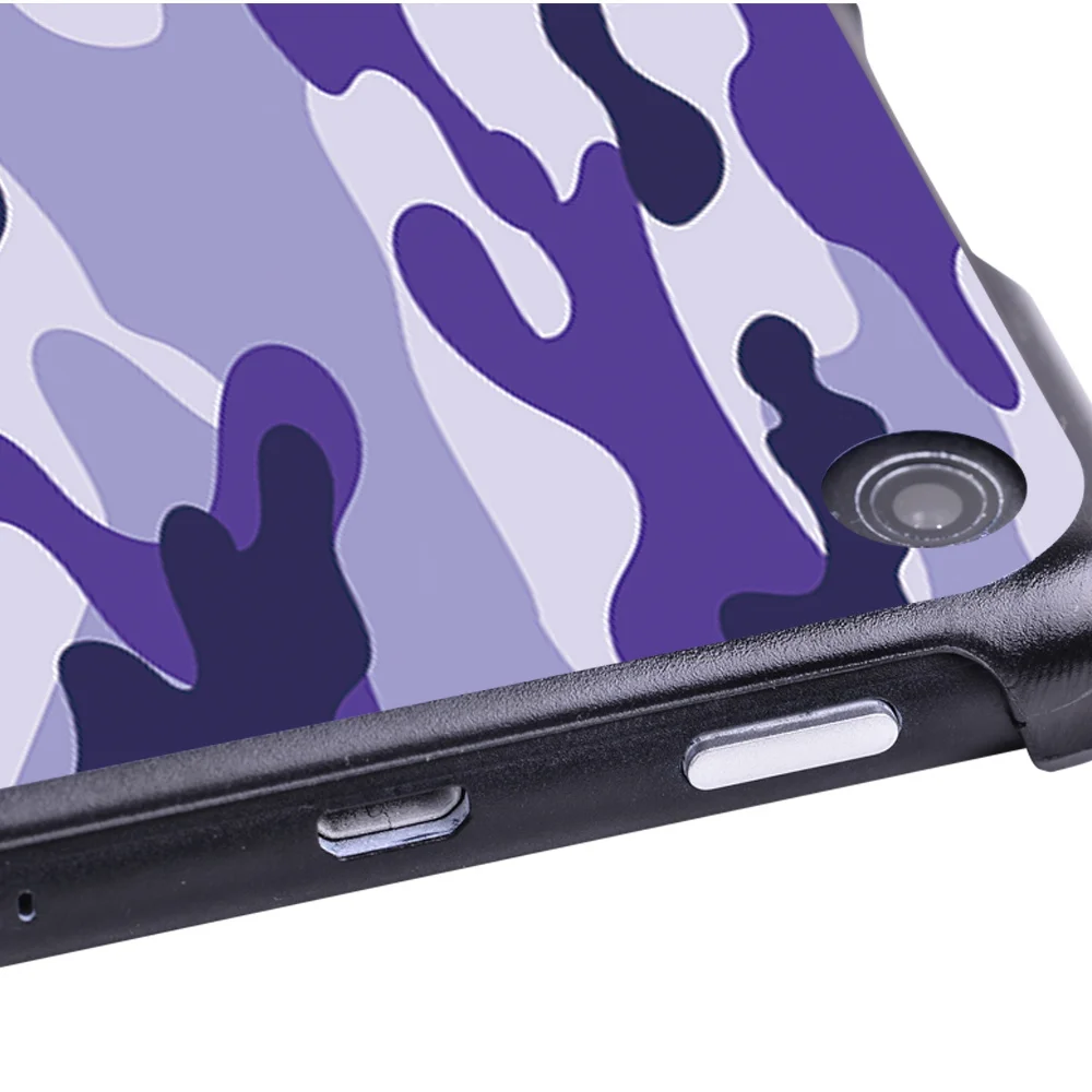 Tablet Case for Fire HD 10 Plus/5th/7th/9th/11th/HD 8 Plus/6th/7th/8th/10th/Fire 7 5th/7th/9th/12th Camouflage Print Back Shell