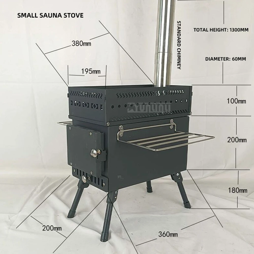 Estufa de calefacción portátil para quemar leña, estufa de Sauna de acero inoxidable para el hogar, Fogao para acampar al aire libre